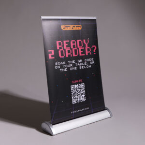 image shows desktop roller banners