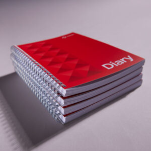 image shows diaries wiro bound