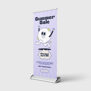 image shows premium roller banners