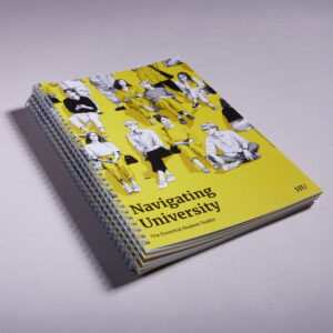 image shows recycled wiro bound booklets