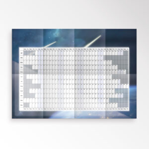 image shows route 1 print folded wall planners